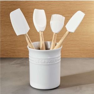 Le Creuset Stoneware Utensil Pot, Small, 1.1L, Cream